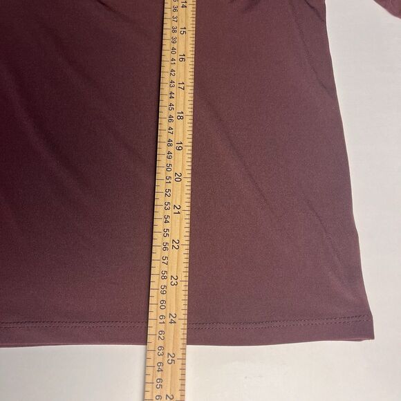 Torrid Studio Knit V-Neck Top Plus Size 1 Sassafras Quarter Sleeve Shirred - Picture 11 of 12